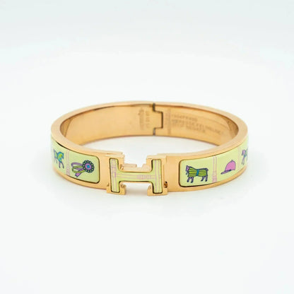 [Luxora]H PINK GOLD BRACELET CREAM CERAMIC