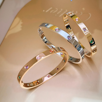 [OAK JURI]2026 RAINBOW LOVE BRACELET 6.1MM  10 DIAMONDS