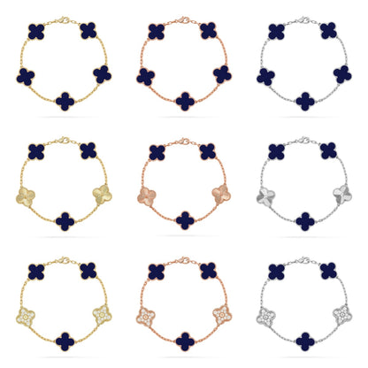 [Luxora]CLOVER 5 MOTIF LAPIS LAZULI BRACELET COLLECTION
