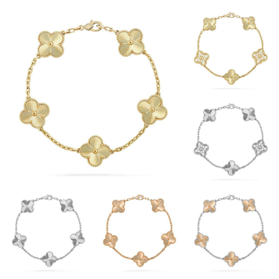 [Luxora] CLOVER 5 MOTIF LASER BRACELET COLLECTION