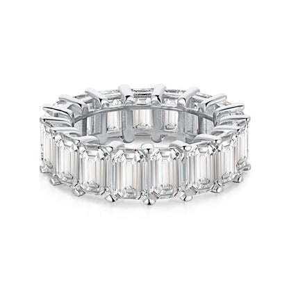 [Luxora]0.75 Carat Elegant Emerald Cut Tennis Ring