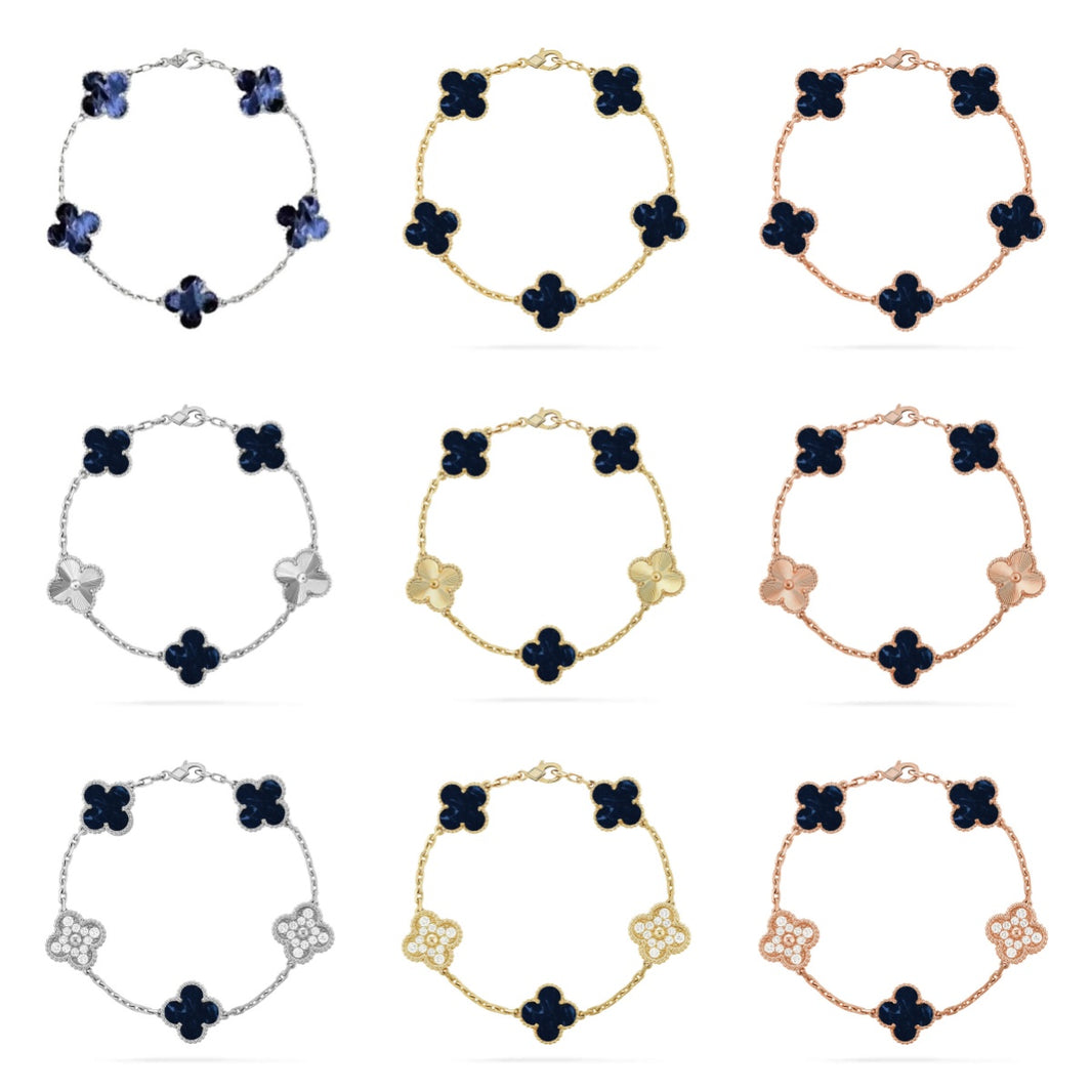 [Luxora]CLOVER 5 MOTIF PIETERSITE BRACELET COLLECTION