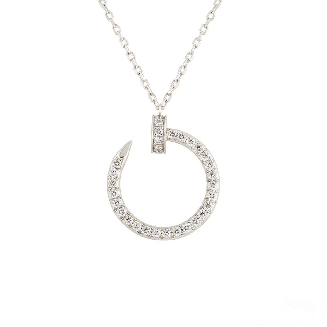 [Luxora]JUSTE NECKLACE SILVER DIAMONDS