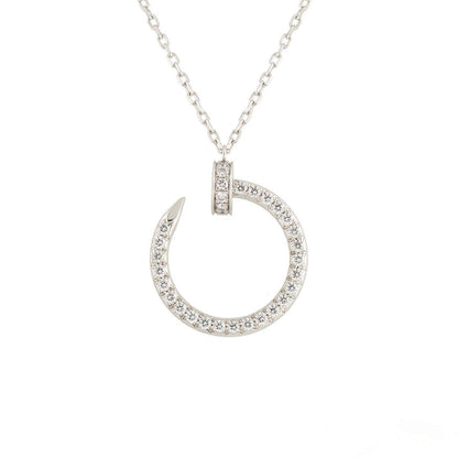 [Luxora]JUSTE NECKLACE SILVER DIAMONDS