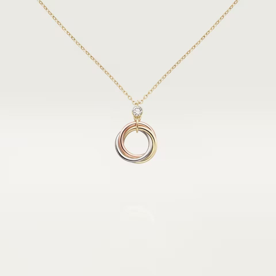 [Luxora]TRINITY  NECKLACE 1 DIAMOND