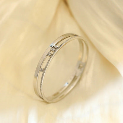 [Loxura]Move Romane Diamond Bangle Bracelet