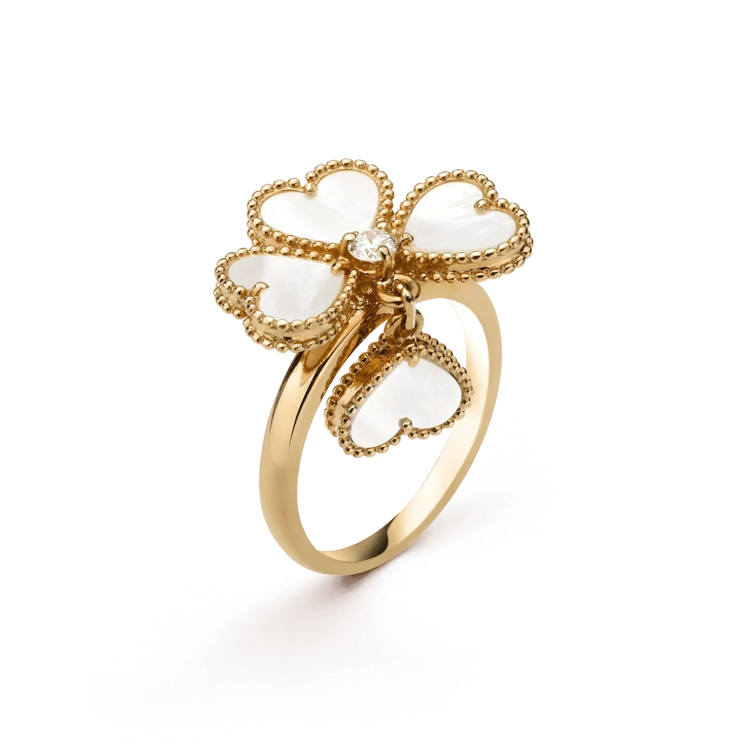 [Luxora]SWEET CLOVER WHITE MOP RING