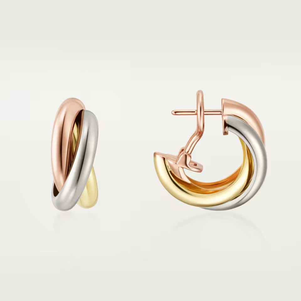[Luxora]TRINITY ON DIAMOND CLASSIC EARRINGS