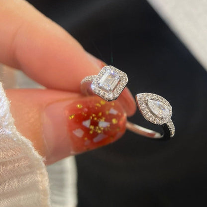 [LUXE]MY TWIN TOI & MOI SILVER DIAMOND RING