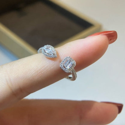 [LUXE]MY TWIN TOI & MOI SILVER DIAMOND RING
