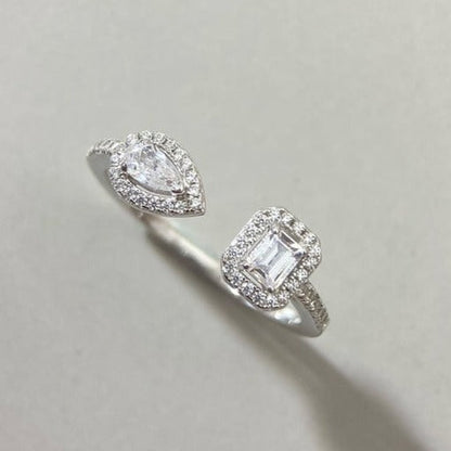 [LUXE]MY TWIN TOI & MOI SILVER DIAMOND RING