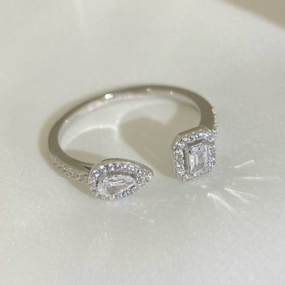 [LUXE]MY TWIN TOI & MOI SILVER DIAMOND RING