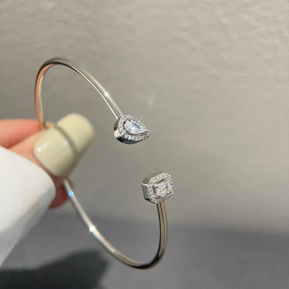 [LUXE]JONC FLEX MY TWIN TOI & MOI SILVER DIAMOND BRACELET