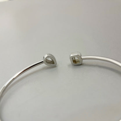 [LUXE]JONC FLEX MY TWIN TOI & MOI SILVER DIAMOND BRACELET