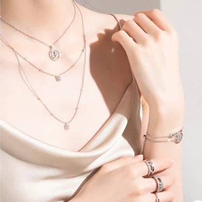 [LUXE]LUCKY MOVER PM PAVED NECKLACE