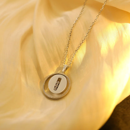 [LUXE]LUCKY MOVE MM SILVER DIAMOND NECKLACE