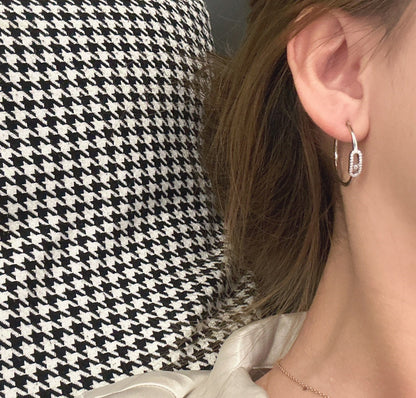 [LUXE]CREOLES MOVE UNO PM DIAMOND EARRINGS