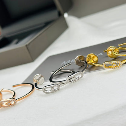 [LUXE]CREOLES MOVE UNO PM DIAMOND EARRINGS