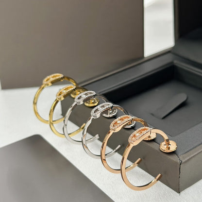 [LUXE]CREOLES MOVE UNO PM DIAMOND EARRINGS