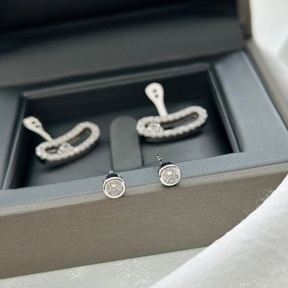 [LUXE]MOVE UNO SILVER DIAMOND EARRINGS
