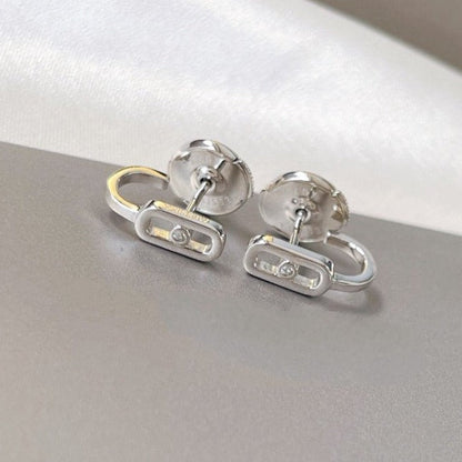 [LUXE]CREOLES MOVE UNO MINI 1 DIAMOND EARRINGS