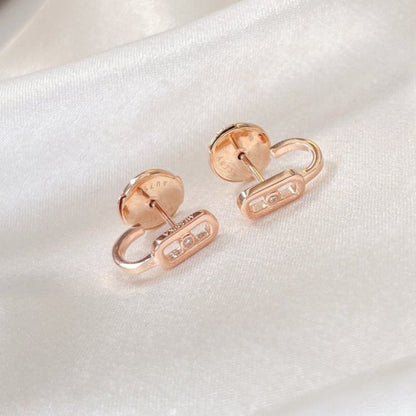[LUXE]CREOLES MOVE UNO MINI 1 DIAMOND EARRINGS