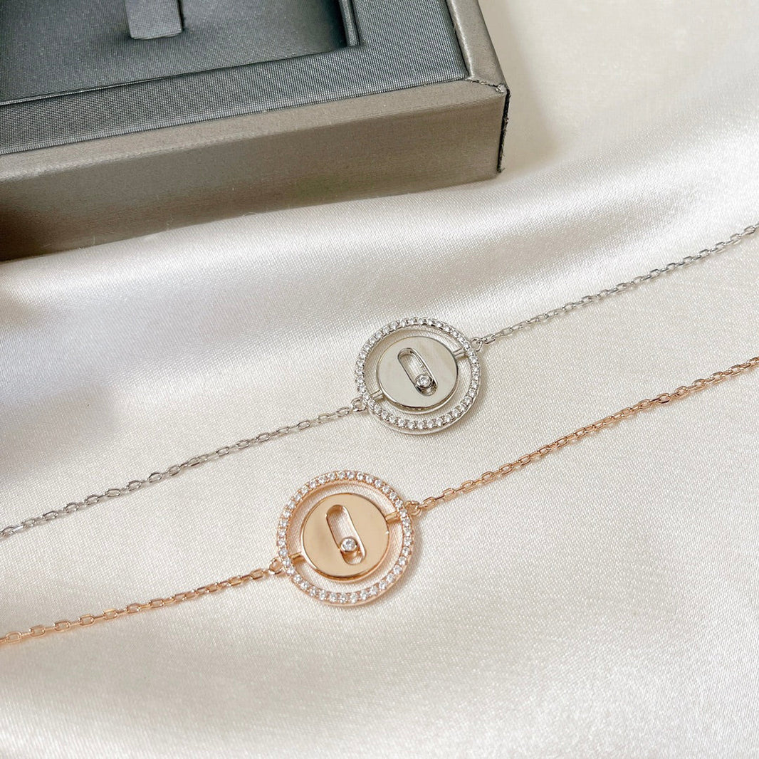 [LUXE]LUCKY MOVE PAVED DIAMOND BRACELET