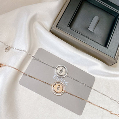 [LUXE]LUCKY MOVE PAVED DIAMOND BRACELET
