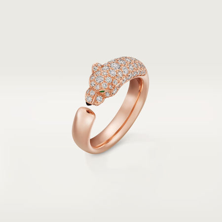 [Luxora]PANTHERE HALF DIAMOND SMALL RING
