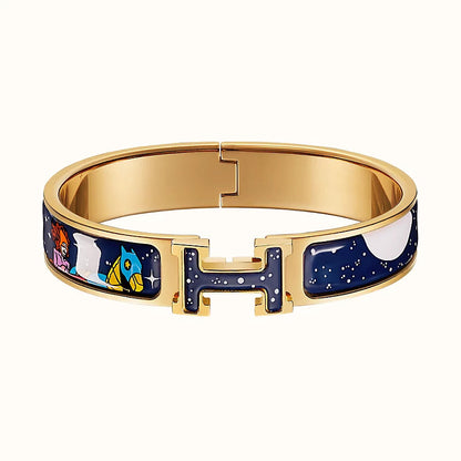 [Luxora]H STAR AND MOON BRACELET 12MM