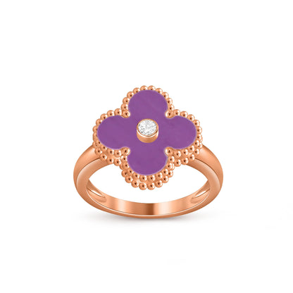 [Luxora]CLOVER DIAMOND RING ROSE GOLD COLLECTION