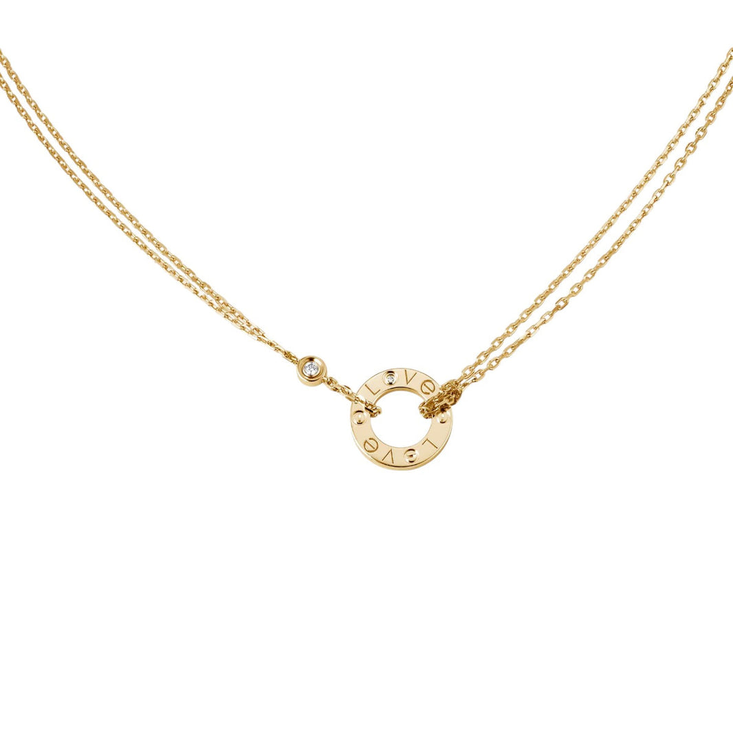 [Luxora]LOVE NECKLACE 16MM 2 DIAMONDS