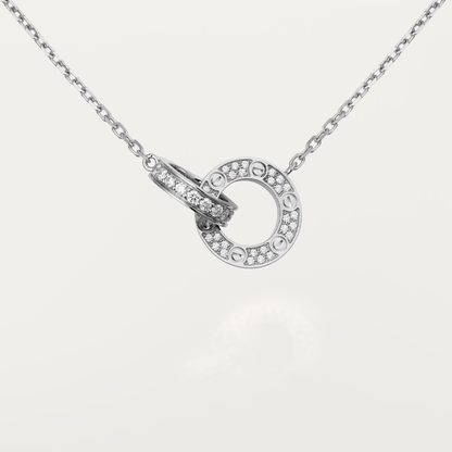 [Luxora]LOVE  FULL DIAMOND PENDANT NECKLACE
