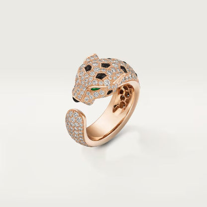 [Luxora]PANTHERE SPOTTED FULL DIAMOND MEDIUM RING