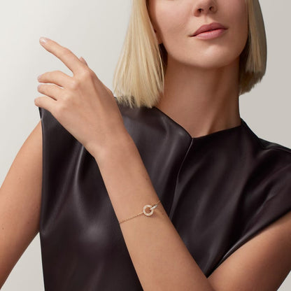 [Luxora]LOVE DOUBLE RING FULL DIAMOND BRACELET