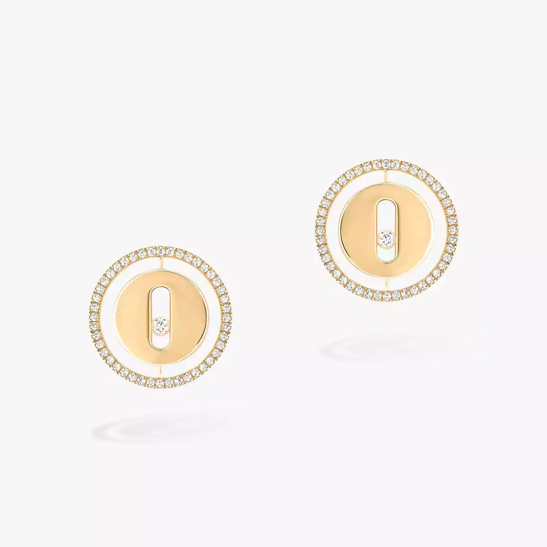 [Loxura]Lucky Move Diamond Earrings