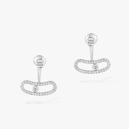 [LUXE]MOVE UNO SILVER DIAMOND EARRINGS