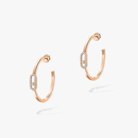 [LUXE]CREOLES MOVE UNO PM DIAMOND EARRINGS