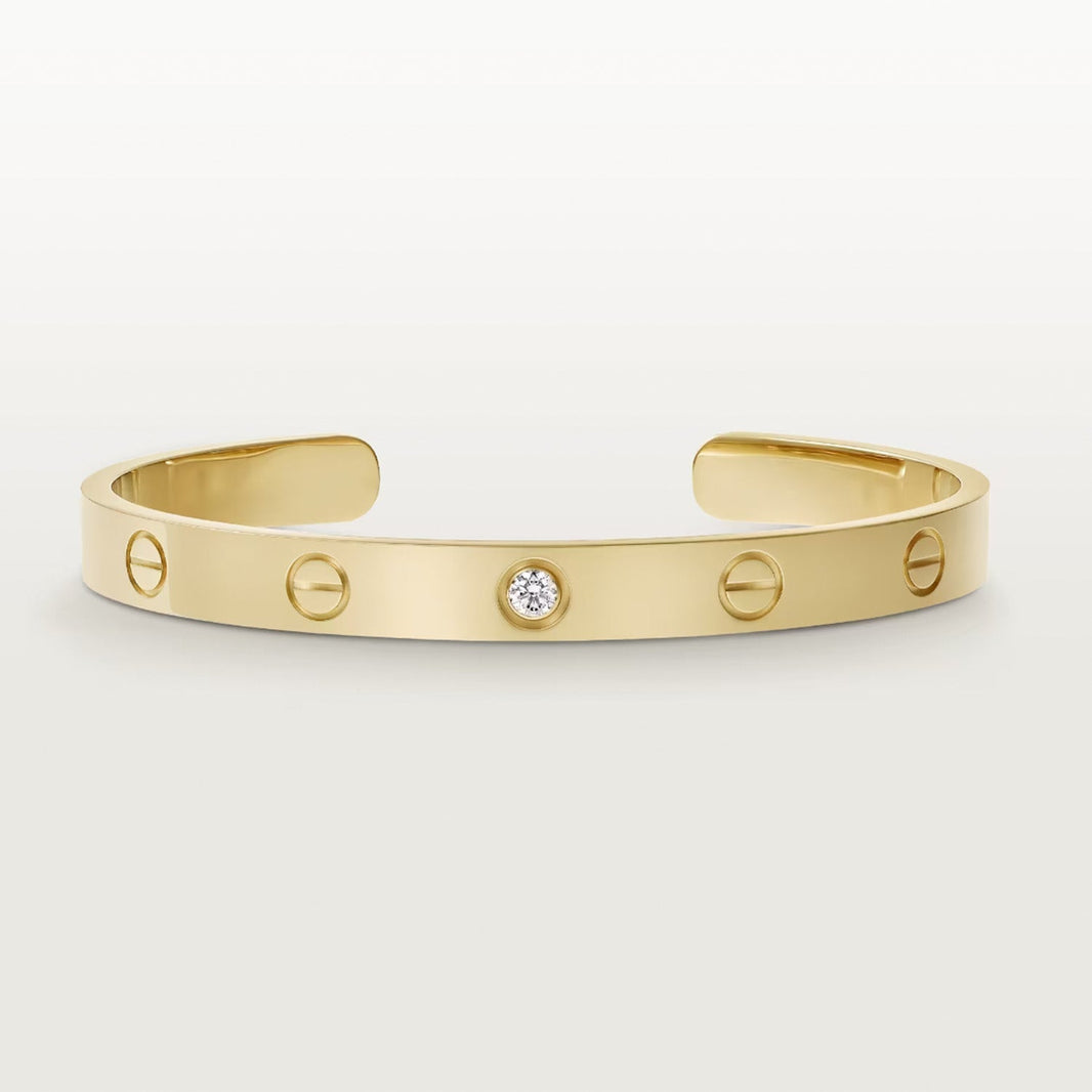 [Luxora]LOVE BRACELET 6.1MM 1 DIAMOND OPEN CUFF