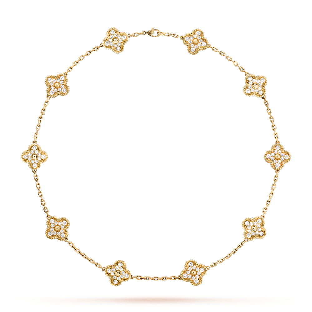 [Luxora]CLOVER 10 MOTIFS DIAMOND NECKLACE