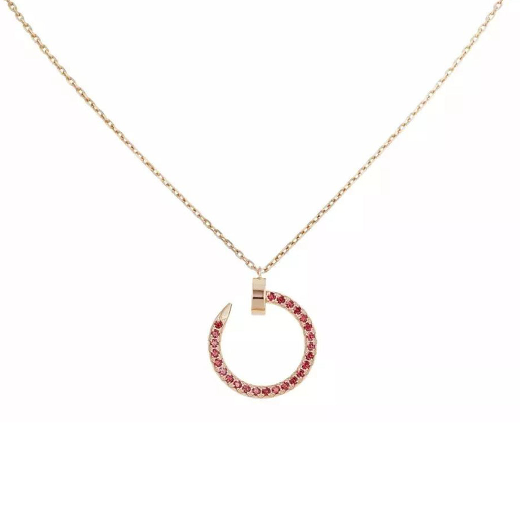 [Luxora]JUSTE NECKLACE RED FULL DIAMONDS