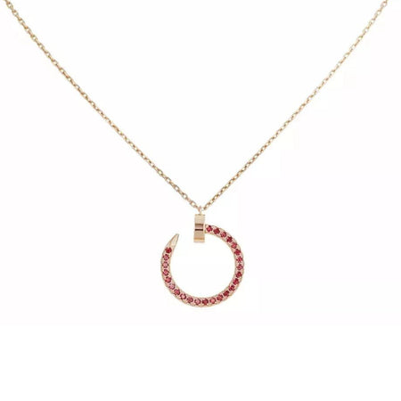 [Luxora]JUSTE NECKLACE RED FULL DIAMONDS