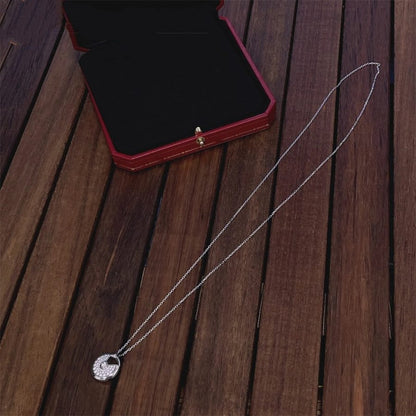 [Luxora]AMULETTE SILVER FULL DIAMOND NECKLACE