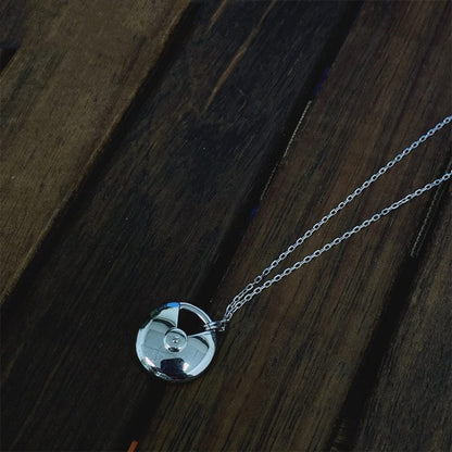 [Luxora]AMULETTE SILVER FULL DIAMOND NECKLACE
