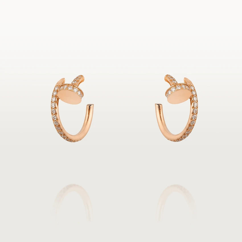 [Luxora]JUSTE EARRINGS 12.75MM PINK GOLD DIAMOND