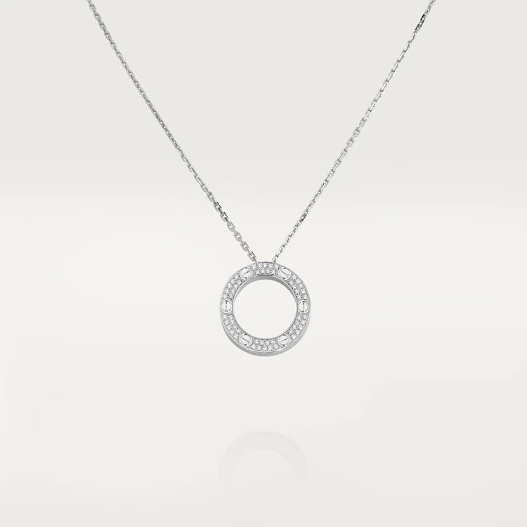 [Luxora]LOVE NECKLACE ADJUSTABLE SILVER