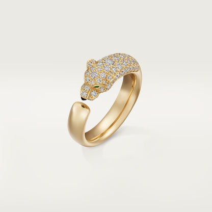 [Luxora]PANTHERE HALF DIAMOND SMALL RING