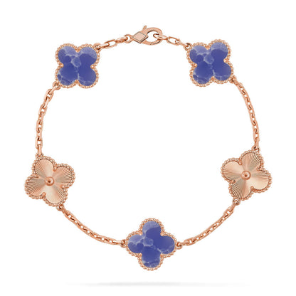 [Luxora]CLOVER 5 MOTIF BLUE VEINS BRACELET COLLECTION