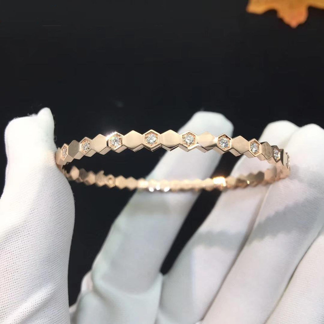 [Luxora]BEE LOVE PINK GOLD DIAMOND BRACELET