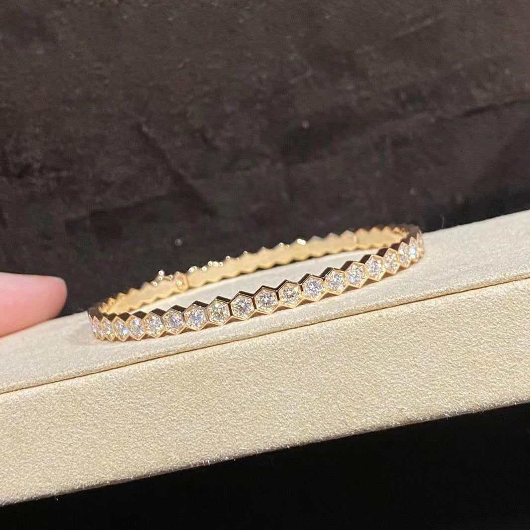 [Luxora]BEE LOVE GOLD BRACELET FULL DIAMOND